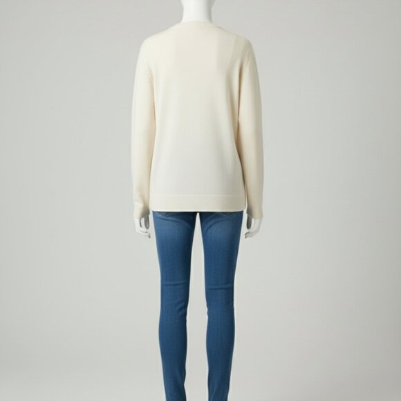 Coldwater Creek XL Cream Button Front Cardigan Sweater EUC Soft Knit - Picture 3 of 10